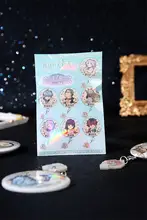 アニメキャラクターのバッジ付きフィギュア【フリリアン・ブラインドボックス・カートンスタンド】
