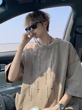 アメリカンビンテージスタイルのプリント半袖Tシャツ【落ち感のあるルーズフィット・春夏用】