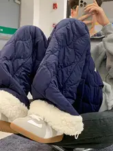 極上の柔らかさの羊毛ブレンド暖かいカジュアルワイドパンツ【冬用・男女兼用・ゆったりデザイン】（セットアップ対応）