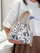 JOJO'S L. PD. シンプル帆布ランチボックス【加厚持ち手付き・お弁当バッグ】