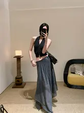 不規則な裾のウールスカート【秋向け・柔らかな雰囲気】