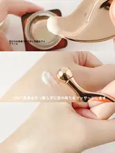 純花びらのローラーアイクリームマッサージ棒【金属製・フェイシャルグアシャ・クリームディガー・ポーチ付き】