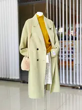 上質なダブルフェイスウールコート【シルク混・ルーズフィット・ブリティッシュスタイル】