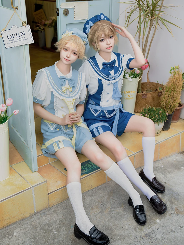 1日カラーとアニメパンツのバランスを取るなら、このロリータ風サスペンダーパンツがおすすめ！