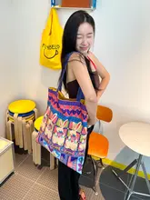 妖精のポケット風 大容量 ショルダーバッグ【レトロ・ハンドバッグ・個性的デザイン】
