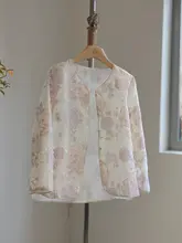 新しい中国風オーガンジージャケット女性の春夏薄い