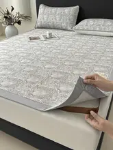 肌に優しい通気性のあるクールシルク敷きパッド【洗濯可能・折り畳み可能・夏用】
