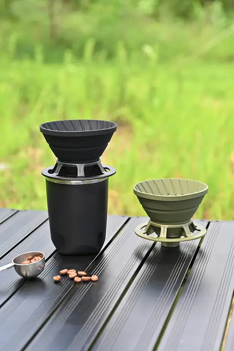 フィルター カップ 折りたたみ式 アウトドア 携帯 シリコン V60 ハンドドリップコーヒーポット フィルター キャンプ