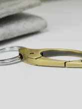 復古デザインの銅製キーチェーン【男性用・ウエストハング・亜鉛合金製】