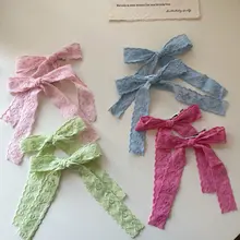 刺繍リボンヘアクリップ【バレエ風・ティアラデザイン・ダブルポニーテール用】