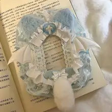 エンジェルテールデザインのレース付きカードケース【高品質・二次元・女子向け】