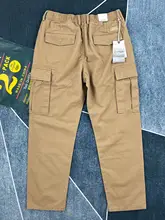 極上の柔らかさのコットン製ポケット付きワークパンツ【男性用・フィット・春秋用】