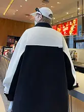 長袖シャツジャケット【春秋用・カジュアル・ユース向け・ルーズフィット・バイカラー】