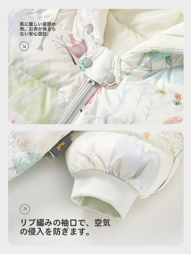 生後2ヶ月の冬に使える羽織り付き防寒つなぎ服の選び方