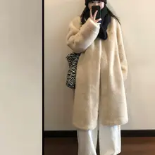 環境に優しい厚手ファーコート【立ち襟・保温・フィットデザイン】