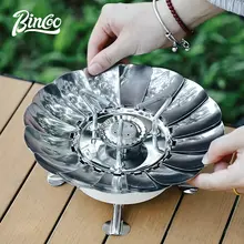 アウトドア用モカポット加熱炉【風防ガスバーナー・携帯式・キャンプ用】