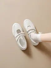 通気性抜群！スポーティーなマリジェンヌシューズ【女性用・柔らかいフラットソール・シンプルデザイン】