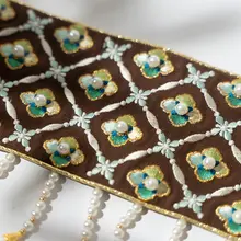 琉璃腰帯【刺繍デザイン・唐風・春夏用・日常使いに最適】