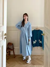 ReallyWhy レースプリーツVネックシャツ【海塩ブルー・ダスティピンク】