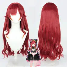 VTuberキャラクター用カラフルウィッグ【酒紅色】
