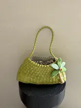 ハンドメイドの編み込みショルダーバッグ【フレンチリゾートスタイル・片側用】
