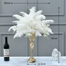 高級なおしゃれ感！フェザー装飾の造花テーブルフラワー【ホテルバースタイル・宴会用】
