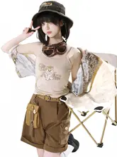 洛麗塔スタイルの夏用アジア風服【文芸的なデザイン・古風・学院風】（セットアップ対応）