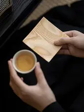 侘寂風の天然木製コースター【茶道用・熱絶縁・シンプルデザイン】