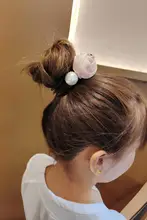 バラの花デザインのサテンヘアクランプ【三歯・ビンテージスタイル・後頭部用】