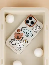 動物モチーフのかわいいスマホケース【オリジナルイラスト・ドゥードゥルデザイン・iPhone対応】