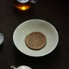 手作り和風陶器 茶盤【シンプルなデザイン・侘寂風】