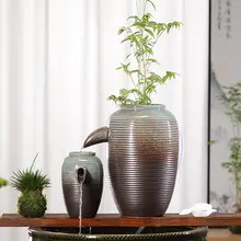 陶製流れる水の装飾品セット【庭用・バルコニー用・魚池用】