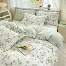 寝具 四点セット 春秋向け 100%綿 ナチュラルスタイル