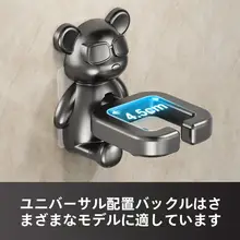 穴あけ不要壁掛けヘアドライヤー収納ラック【バスルーム用・シンプルデザイン】