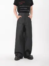 クリーンフィットデザインのワイドレッグデニムパンツ【メンズ・ロング・極上の柔らかさ】（セットアップ対応）