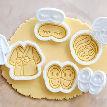 母の日にぴったり！ビスケット型抜き道具【カートゥーンアイマスク・笑顔デザイン・スリッパ・バスローブ・ソフト陶器製・冷蔵庫用マグネット】