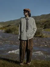 危機青年 ルーズフィットチェック柄長袖シャツ【ユニセックス・秋用】