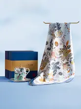陶製マグカップと桑蚕丝ハンカチのギフトセット【誕生日プレゼント・特別デザイン】（セットアップ対応）