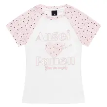 星柄デザインの半袖Tシャツ【レディース・夏用・ショート丈・Y2Kスタイル】