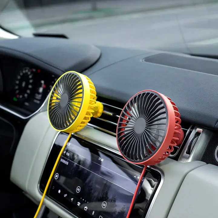 車載用強力冷却ファン【12V/24V対応・トラック用・エアコン通風口用小型ファン】