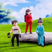 マイクロランドスケープクリエイティブバックパッククライマー 装飾品