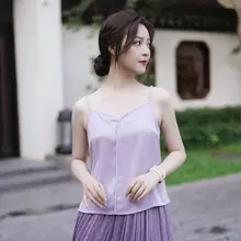 キャミソール タンクトップ 女性 夏 シルク 絹 優雅