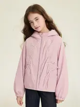子供用フード付き秋用アウター【急速乾燥・ショートコート】