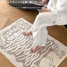 玄関マット ベッドサイドラグ トラ柄 モダン 汚れにくい 寝室 「TEXDREAM」