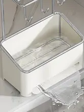ステンレス製キッチン用水切りラック【シンク・スポンジ・布巾収納用】