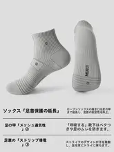 抗菌防臭機能付き メンズショートソックス【白・通気性のあるコットン素材】