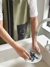 防汚機能付き ウェアラブルエプロン【掛け襟・クロスストラップデザイン】