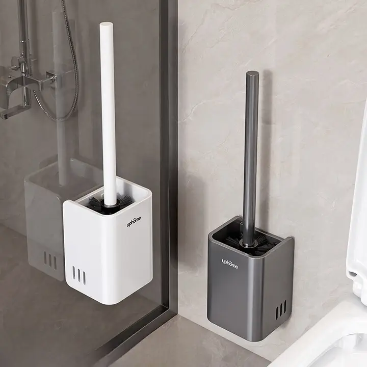 壁掛け式トイレ掃除ブラシ【家用・隅々まで清掃可能・トイレ用】