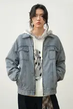 デニムジャケット カジュアル ストライプ ゆったり ヴィンテージ加工 手作り 水洗い