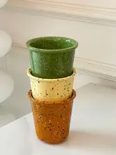 レトロ風 陶磁器 コーヒーカップ【手持ちタイプ・ミルク・水筒用・家庭用】
